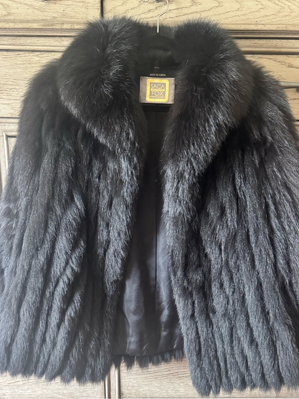 Saga Furs Luxurious Black Fox Fur Jacket